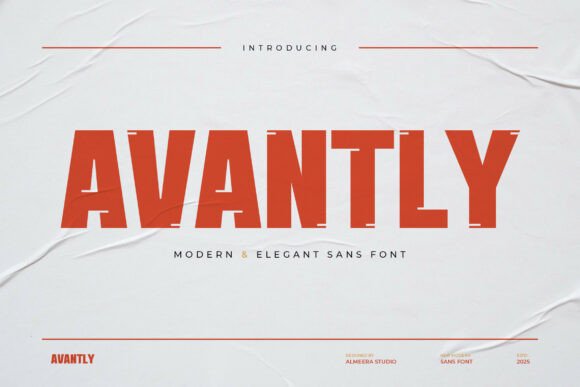 Avantly: A Modern Display Font for Handmade Creations
