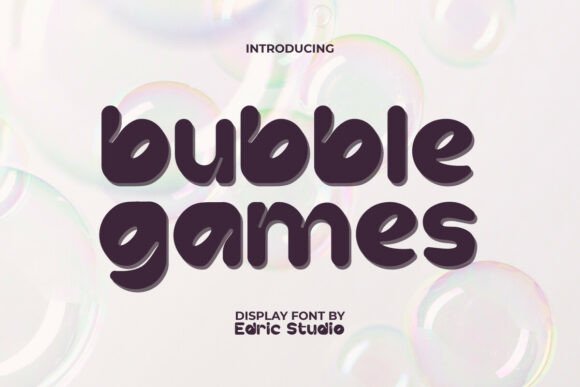 Bubble Games Font for Cute Typography in Handmade Projects