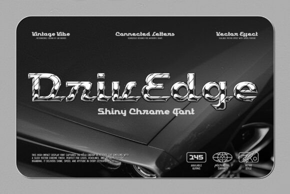 Drivedge Chrome Font for Bold Campaign Headlines