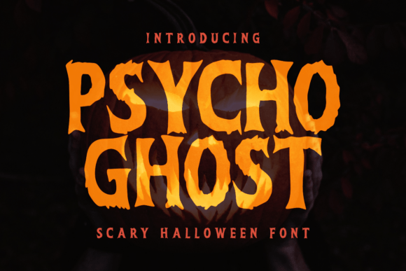 Psychoghost Regular: A Spooky Font for Halloween Branding