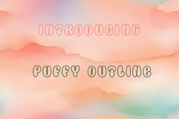 Puffy Outline: A Playful Display Font for Creative Projects