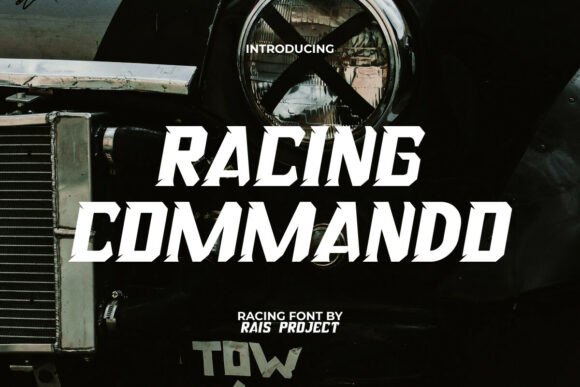 Racing Commando Font for Bold Craft Projects