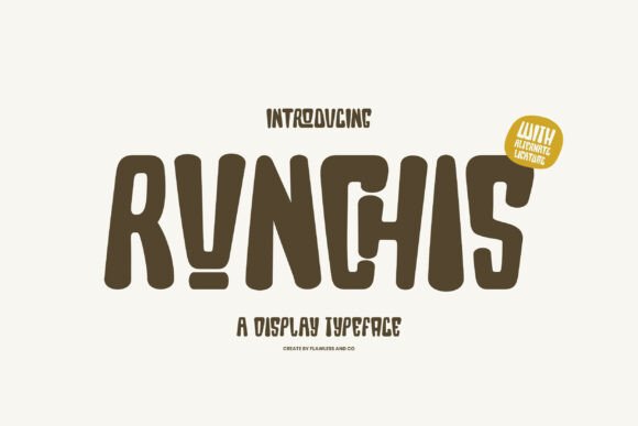Runchis Display Font for Creative Craft Projects