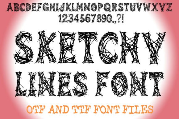 Sketchy Lines Font for Bold Editorial Designs