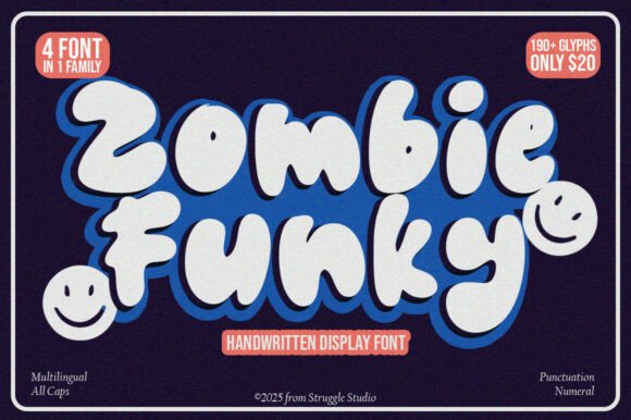 Zombie Funky: A Vintage-Flaired Display Font for Editorial Design
